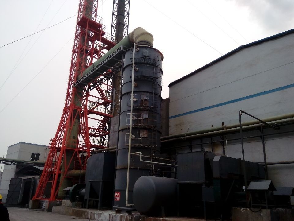 Q235 Steel Gas Treatment Equipment Composite Desulfurization Tower Acid Alkali Resistance